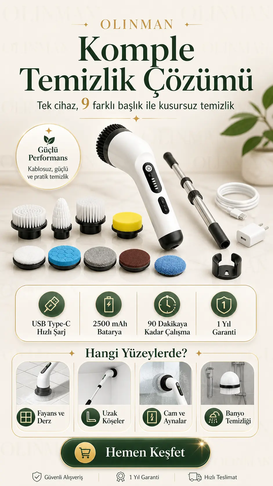 Olinman Robot Fırça Set